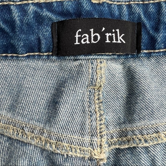 fab'rik High Rise Distressed Blue Jeans - Picture 12 of 13